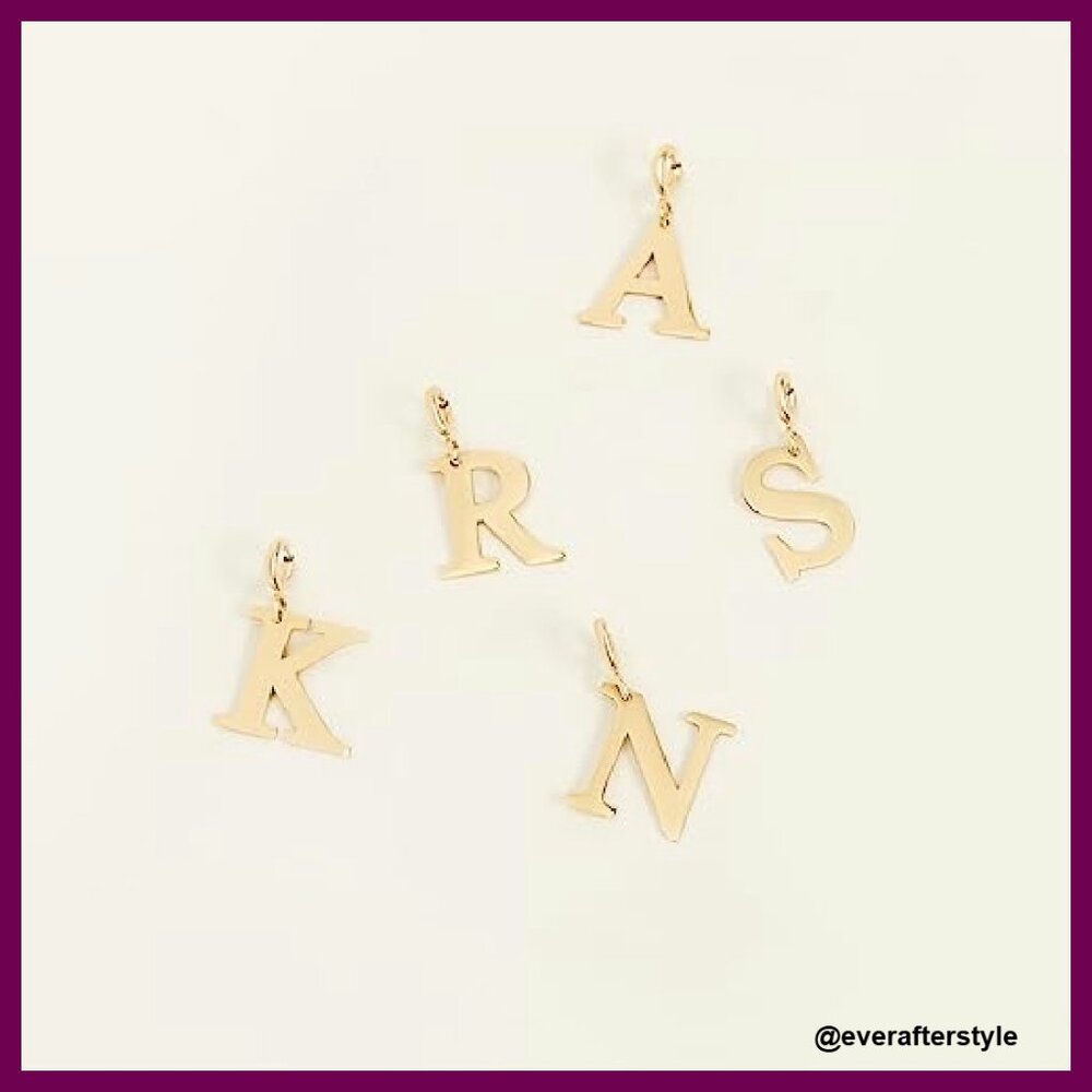 14k Solid Gold Custom Initial Pendant Elegant Min… - image 5